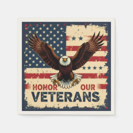  Honor Our Veterans Paper Cocktail Napkins Pappersservett