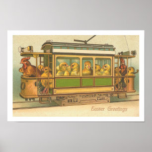 Hönor på en Trolleypåskaffisch Poster