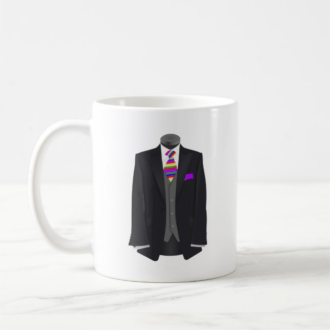 Honor Rainbow Tie Tuxedo Bröllop Kaffemugg (Vänster)