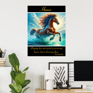 Honor Reflects i Turcoise Stänk Poster