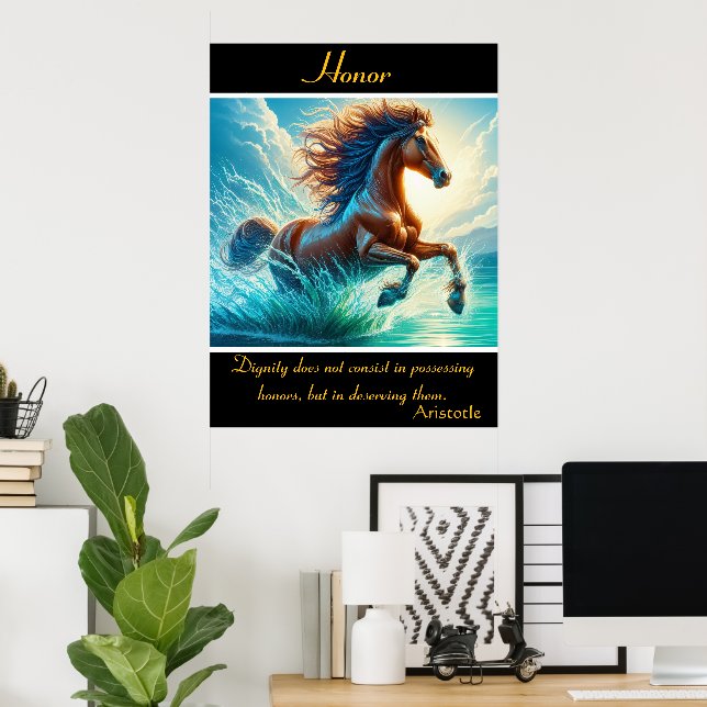 Honor Reflects i Turcoise Stänk Poster (Hemmakontoret)