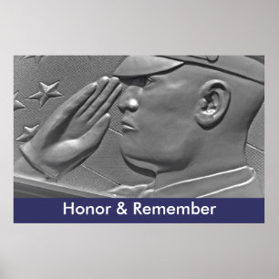 Honor & Remember Militärhjälteaffisch Poster