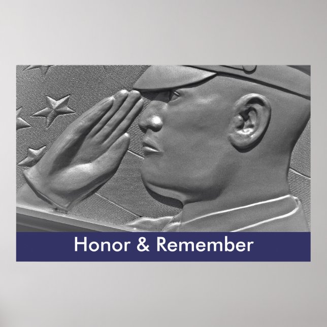 Honor & Remember Militärhjälteaffisch Poster (Framsidan)