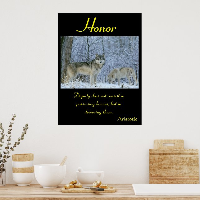 Honor Resonates över Wilderness Majestic Plain Poster (Kök)