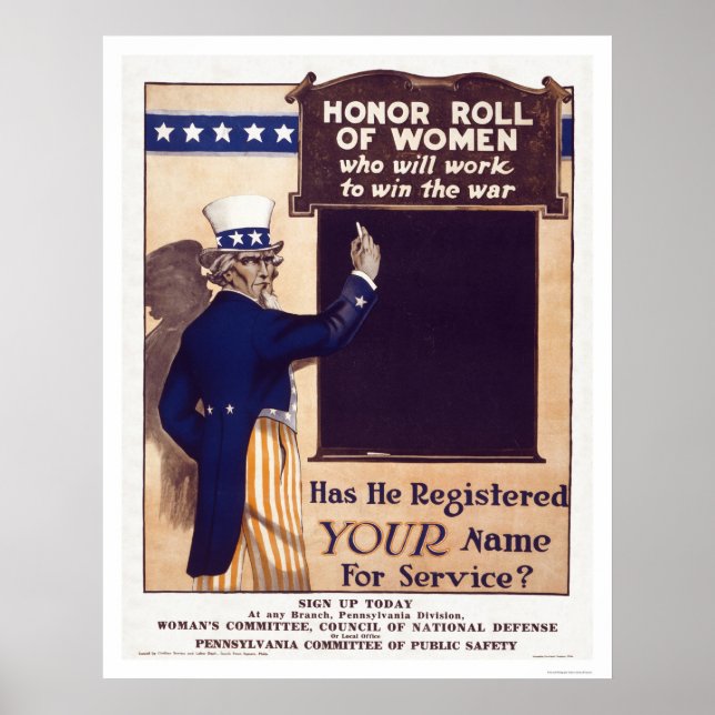 Honor Roll of Women Poster (Framsidan)