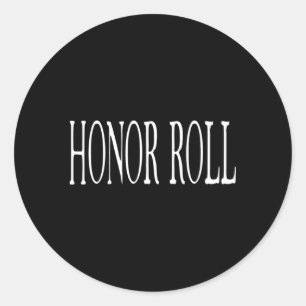 Honor Roll Student Recognition Runt Klistermärke