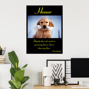Honor Shines through Playful Puppy Joy Poster