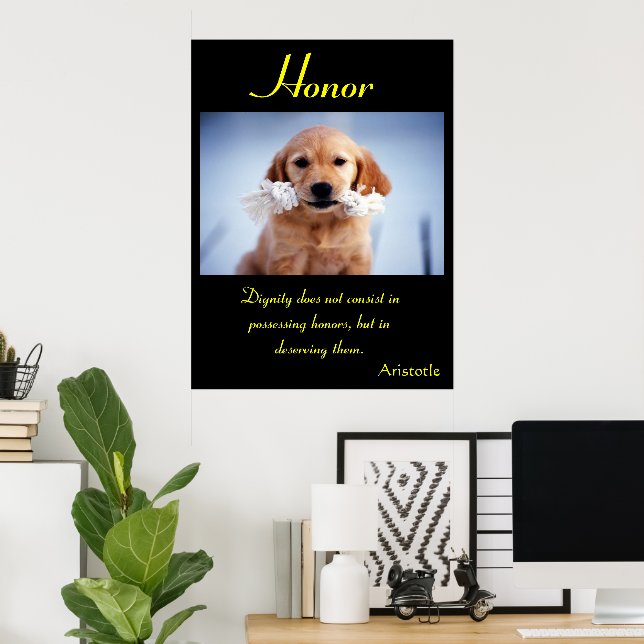 Honor Shines through Playful Puppy Joy Poster (Hemmakontoret)
