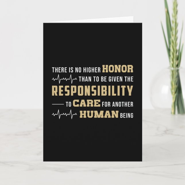 Honor Sjukvårdare passar in Aid Ambulance EMS Funn Kort (Framsida)