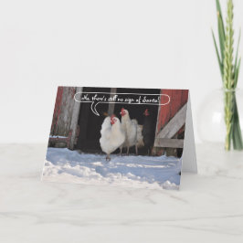 Hönor som väntar Santa jul Helgkort