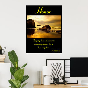 Honor Stirs Amid-Sjölandskapets tidslösa rytm Poster