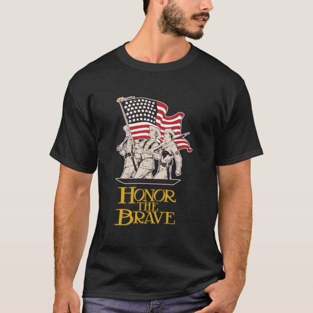 Honor The Brave T Shirt (Framsida)