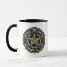 Honor The Fallen Memorial Day Military Emblem Mugg