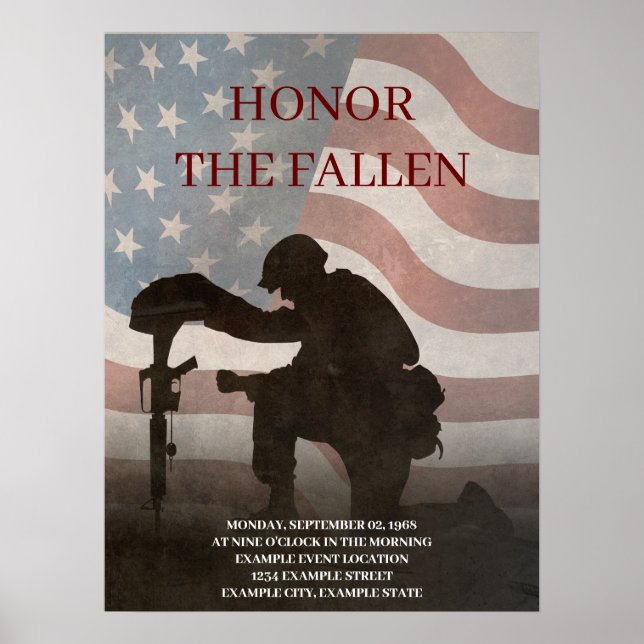 Honor The Fallen Poster (Framsidan)