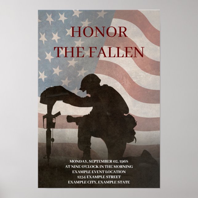 Honor The Fallen Poster (Framsidan)