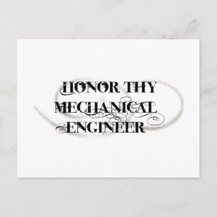 Honor Thy Mechanical Ingenjör Vykort