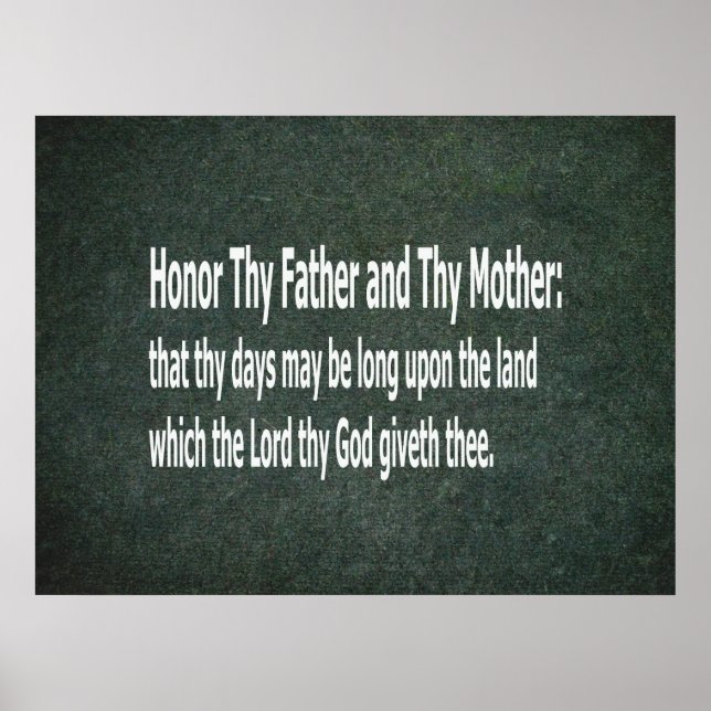 Honor Thy Mor och Thy Far Poster (Framsidan)