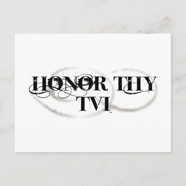 Honor Thy TVI Vykort (Framsida)
