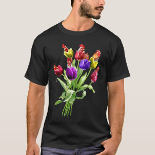 Hönor Tulpan Blomma Vår Träd Hippie T Shirt