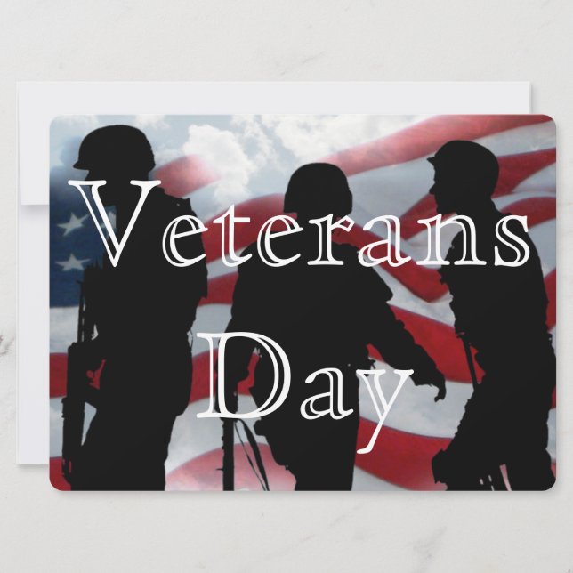 Honor Veterans Day 6,5 tum x 8,75 tum inbjudan (Framsida)
