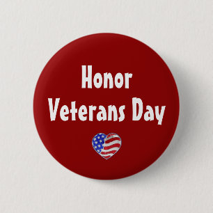 Honor Veterans Day Button Knapp