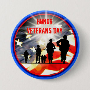 Honor Veterans Day Button Knapp