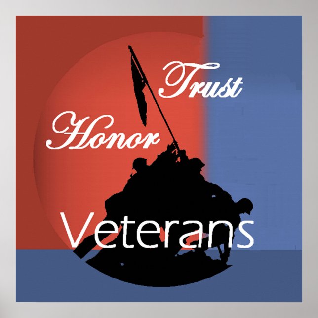 Honor Veterans POSTER Skriv ut (Framsidan)
