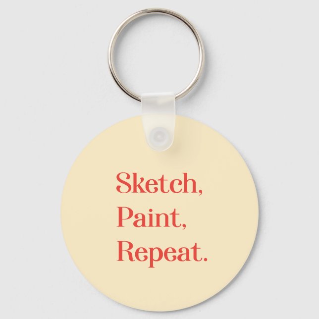 Honor Your Daily Art Ritual With Encouragement Nyckelring (Framsida)