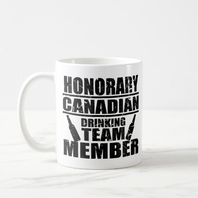 Honorary Canadian Drinking Team Member Canada Day  Kaffemugg (Vänster)