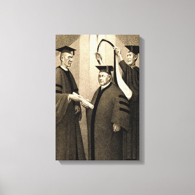 Honorary Degree 1938 by Grant Wood Canvastryck (Framsida)