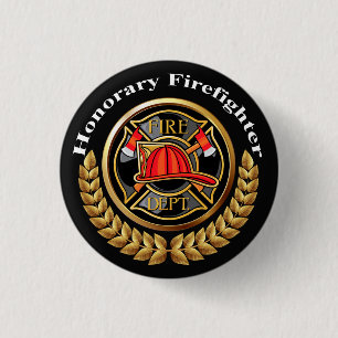 Honorary Firefighter Button Knapp