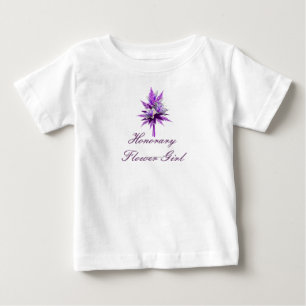 "Honorary Flower Girl" Lila Lily Bouquet a Tröja