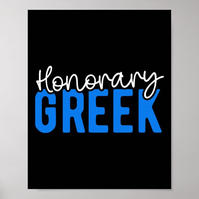 Honorary Greny Grekiska Flagga American Gr Poster (Framsidan)