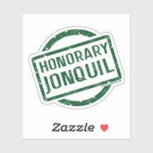 "Honorary Jonquil" sticker, green