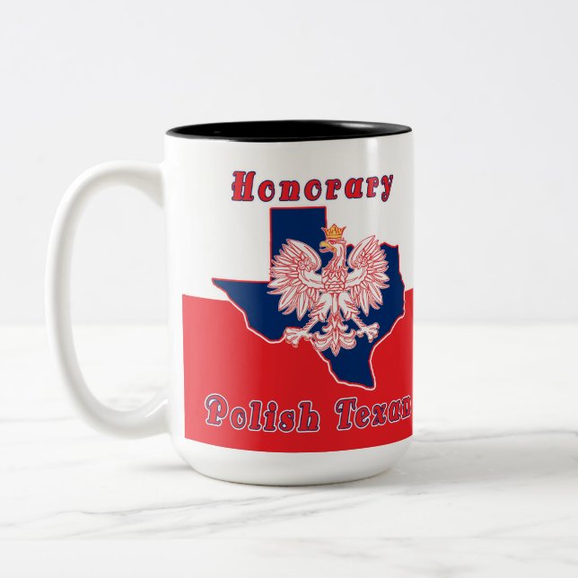 Honorary polska Texan Två-Tonad Mugg (Vänster)