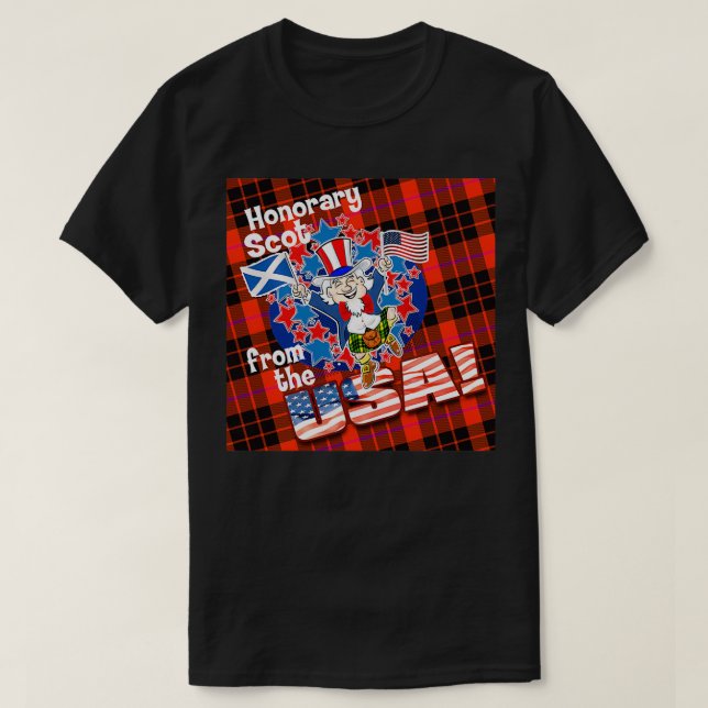 Honorary Scot från USA T Shirt (Design framsida)