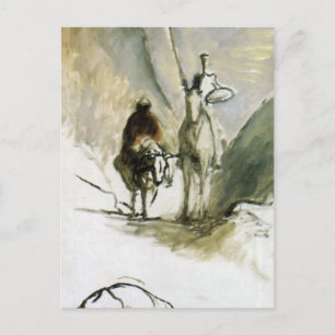 Honore Daumier-Don Quijote, Sancho Pansa Vykort