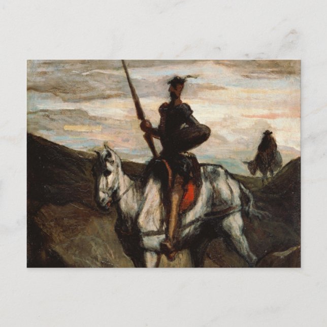 Honore Daumier - Don Quixote i bergen Vykort (Framsida)