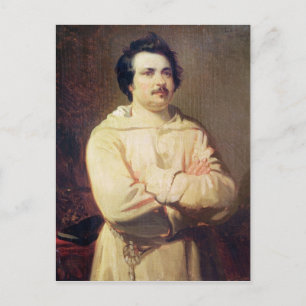 Honore de Balzac i hans Munk Habit, 1829 Vykort