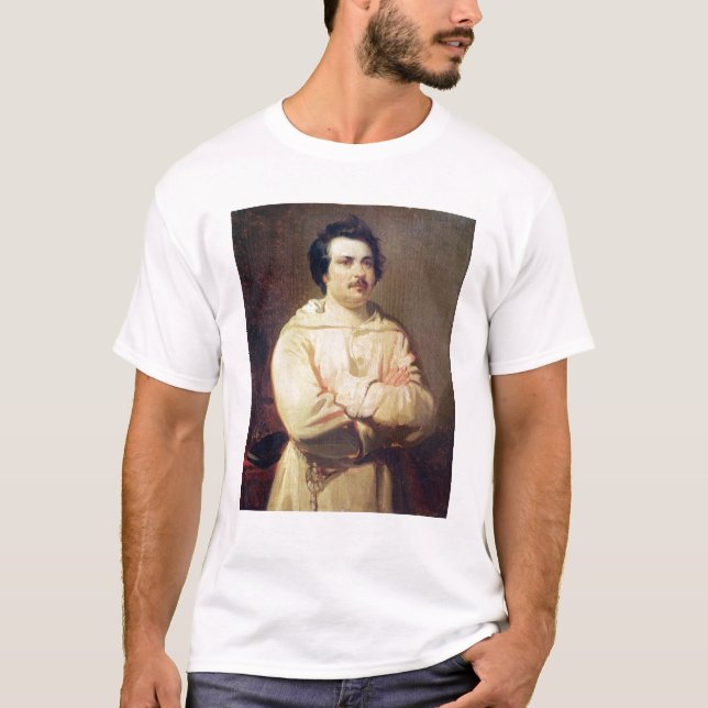 Honore de Balzac i hans munk vana, 1829 Tee Shirt (Framsida)