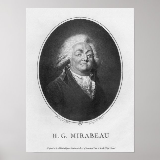 Honore Gabriel Riqueti, Comte de Mirabeau Poster (Framsidan)