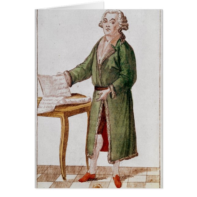 Honore Gabriel Riqueti Mirabeau Hälsningskort (Framsidan)