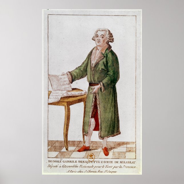 Honore Gabriel Riqueti Mirabeau Poster (Framsidan)