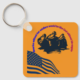 Honored in Valor orange Nyckelring