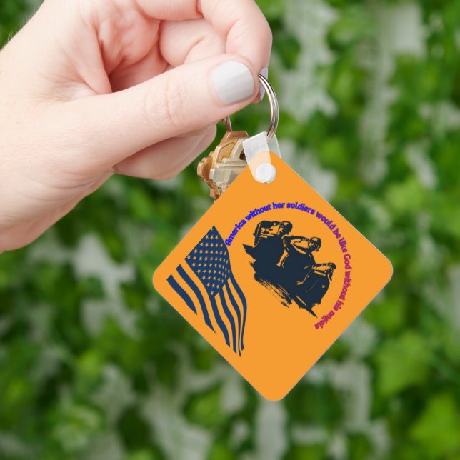 Honored in Valor orange Nyckelring (Hand)