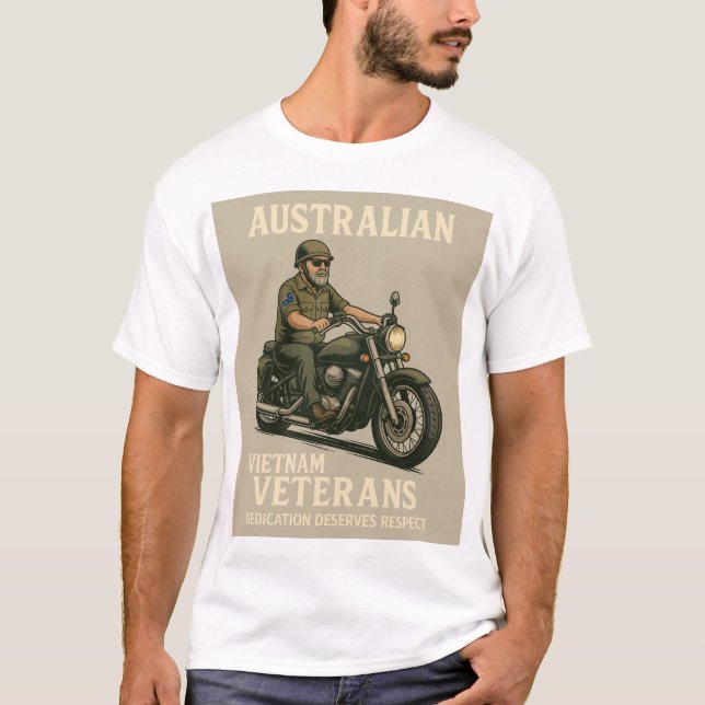 Honoring Australian Vietnam Veterans - Motorcle T Shirt (Framsida)