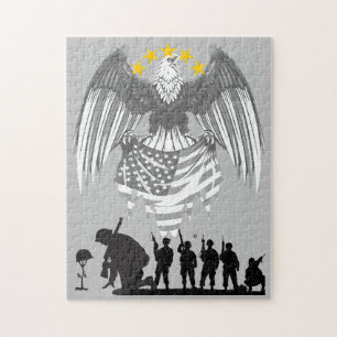 Honoring Fallen Heroes: Upholding American Valor Pussel