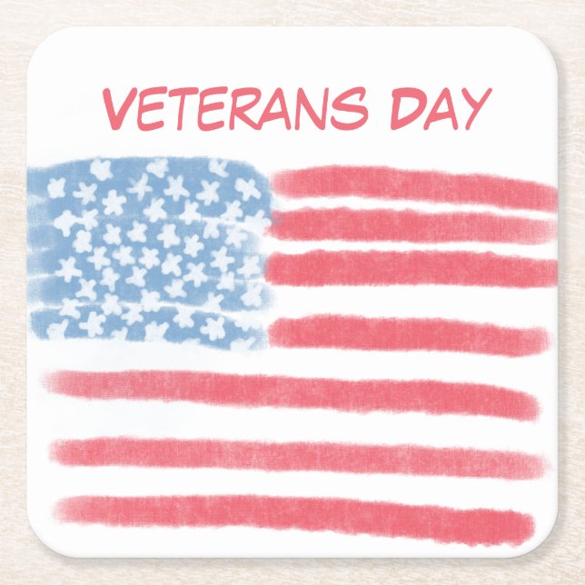 Honoring Heroes | Veterans Day Celebration Underlägg Papper Kvadrat (Framsidan)