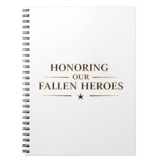 Honoring our fallen heroes / Cuaderno Anteckningsbok (Framsidan)