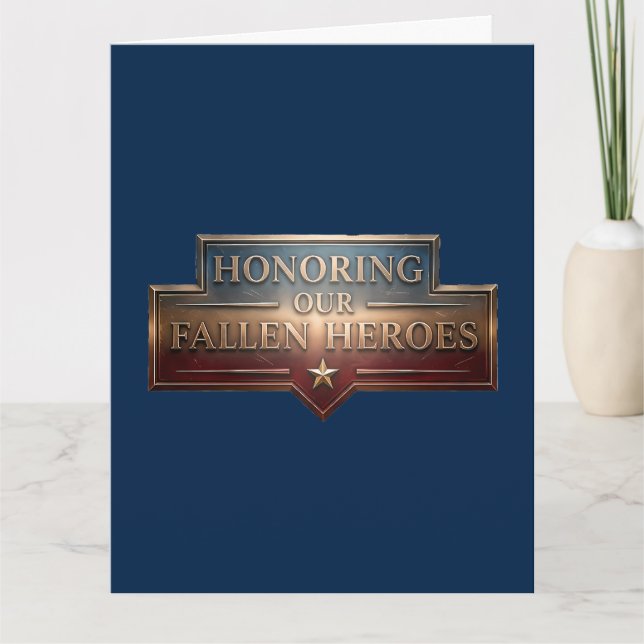 Honoring Our Fallen Heroes / Tarjeta Memorial Day  Kort (Framsida)